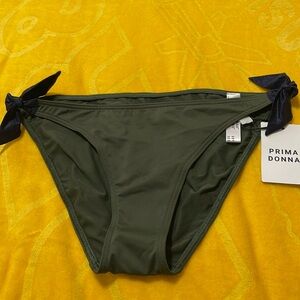 Prima Donna Green with blue shiny ties bikini bottom Sz.M